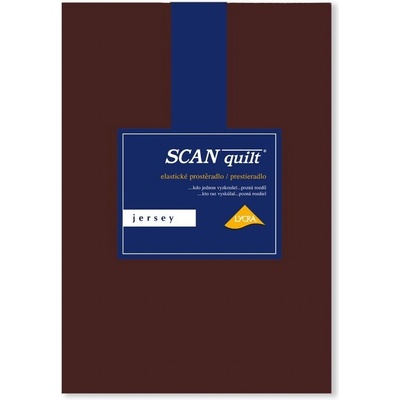 SCANquilt napínací prostěradlo jersey Elastic lycra tmavě hnědé 90x200x30