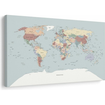 Obraz barevná mapa světa - 120x80