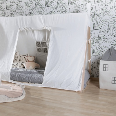 Textilný poťah Tipi White na rám postele Domček 70x140