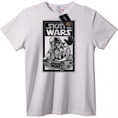 NOONEBRAND Тениска Скейт Войни - 7XL, White