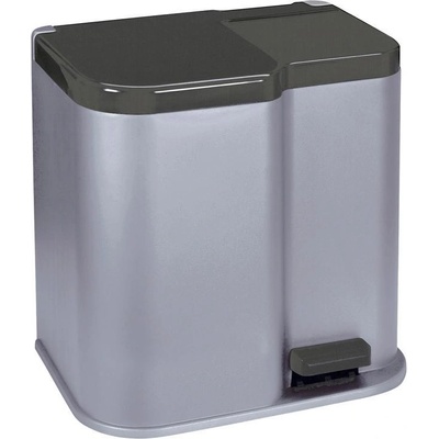 Curver DUO BIN 21 l strieborný / čierný na odpad