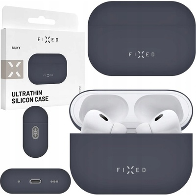 FIXED Ultratenké silikonové pouzdro Silky pro Apple AirPods Pro 2 FIXSIL-999-BL