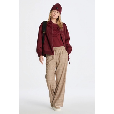Gant nohavice RELAXED CHECKED PULL ON PANTS SOFT OAT