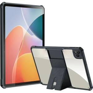 xundd калъф за Infinix Xpad - TPU+PC, кожена подставка, Airbag технология, скрийн протектор, черен