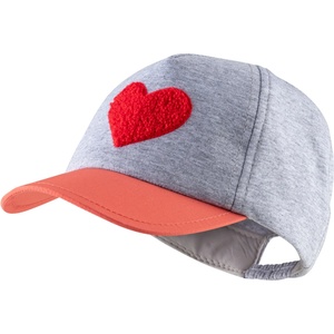 Sterntaler Детска шапка с козирка Sterntaler Kid's Baseball Cap - Heart Cap - Silber Melange - размер 47 cm (904-5889-0112)