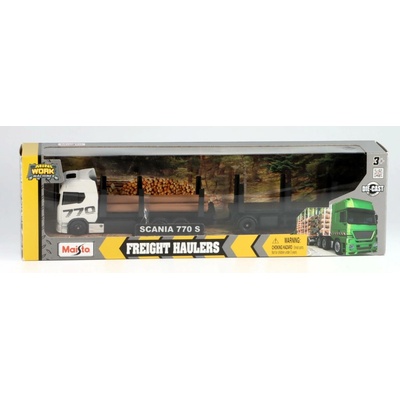 Maisto Scania S770 V8 na přepravu dřeva 2021 1:64