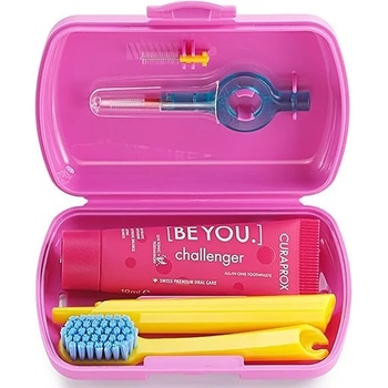 Image 1 of CURAPROX Be You Комплект за път със сгъваема четка 5460, розов