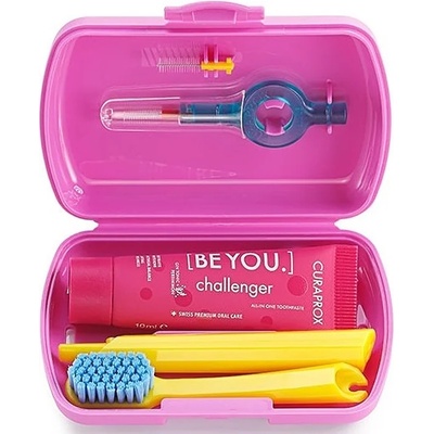CURAPROX Be You Комплект за път със сгъваема четка 5460, розов