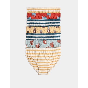 Marks & Spencer Бикини с принт на животни и ивици, 7 броя в пакет (18 месеца - 10 години) Marks & Spencer многоцветна Marks & Spencer | Mnogotsveten | Момчешки | 2-3 години