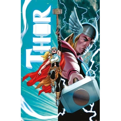 Plagát, Obraz - Thor - Thor vs Female Thor, 61 × 91.5 cm