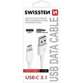 SWISSTEN USB / USB-C 3.1 BÍLÝ 1,5 M 71504402