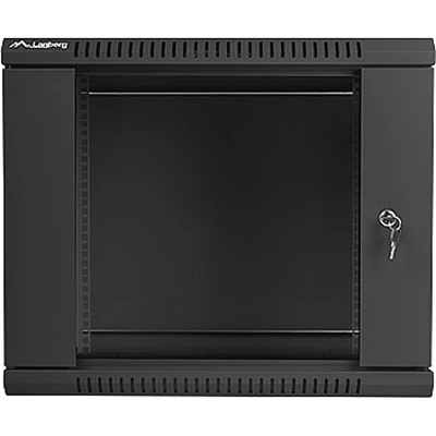 Lanberg rack cabinet 19 wall-mount 9U / 600x600 for self-assembly (flat pack), black (WF01-6609-10B)
