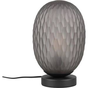 TRIO Матово черно настолна лампа със стъклен абажур (височина 28, 5 cm) Facette - Trio (564200154)