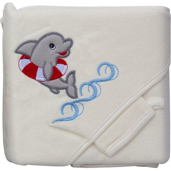 Scarlett Froté uterák delfín s kapucňou béžová