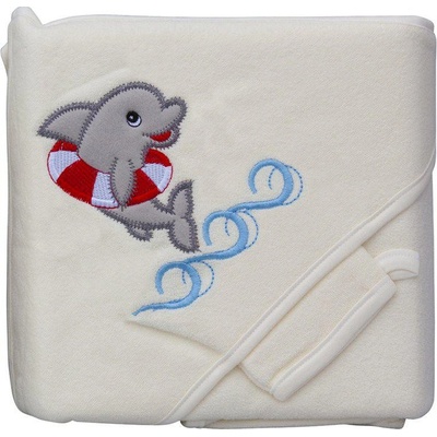 Scarlett Froté uterák delfín s kapucňou béžová