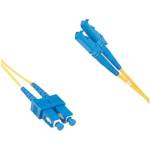 Conneu Оптични пач корди E2000/UPC - SC/UPC сингъл мод, дуплекс, 10м (CNFJ-E2SCOS2DYE3mm-10)