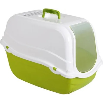 KERBL Litter Box Minka - Закрита Котешка Тоалетна с активен въглен ЗЕЛЕНА - 57x39x41 cm - 81570
