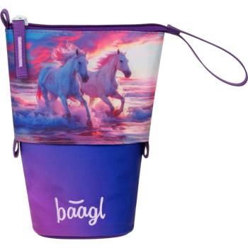Baagl Школен пенал Pastelkovník Коне Сърце GRS BAAGL | Lilav | Момичешки | UNI