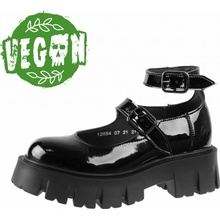Altercore topánky s klinom Constance Vegan Black Patent