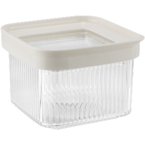 HORECANO HOME-Кутия за съхранение квадратна КРЕМ 550ml 11.3x11.3xh8.3cm (32106C) (017434)