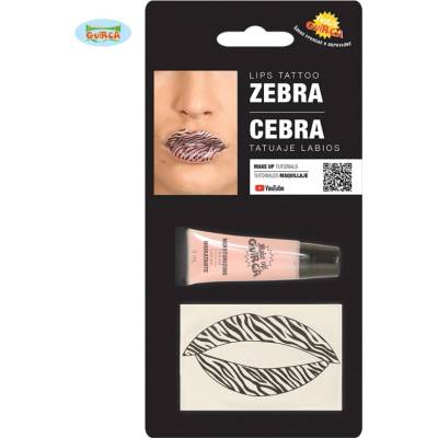 Tetovanie na pery zebra