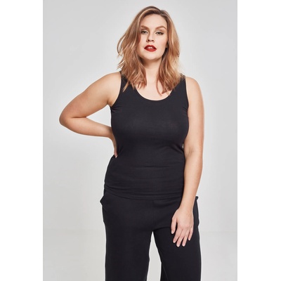 Urban Classics Комплект дамски потници Urban Classics Ladies 2-Pack Basic Stretch Top UB-TB1907-00007 - Черен, размер 5XL
