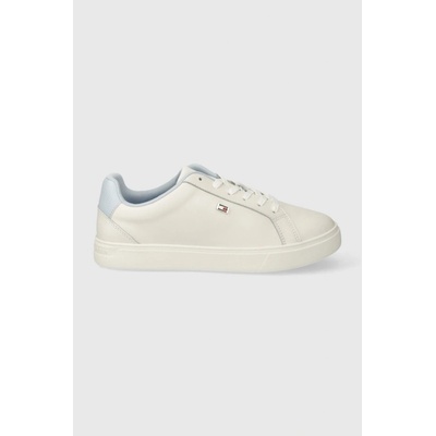 Tommy Hilfiger kožené tenisky Flag Court Sneaker biela