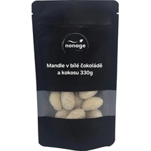 NONAGE Mandle v bielej čokoláde obalené kokosom 330 g