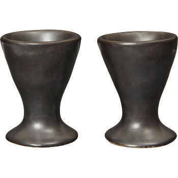 Ferm Living Flow Чаши за яйца черни, 2 бр (1104271926)