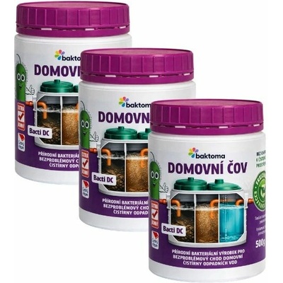 Baktoma Bacti DC Bakterie do ČOV 3 x 0,5 kg – Zbozi.Blesk.cz