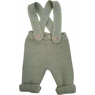 Kojenecké pletené kalhoty se šlemi khaki