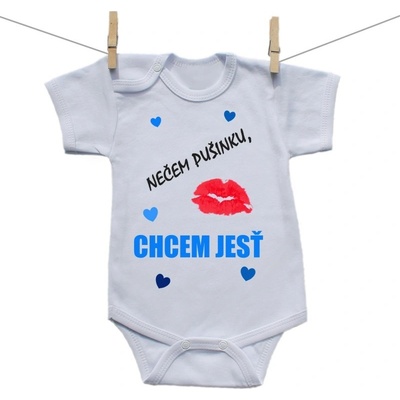 Boodyy Body s krátkym rukávom Nečem pušinku chcem jesť