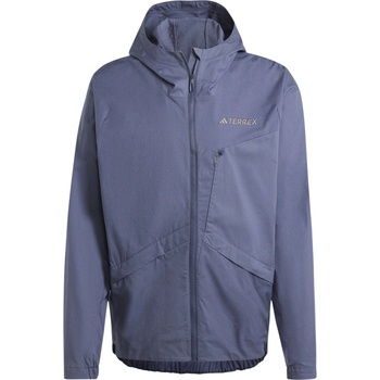 adidas Men's Terrex Xploric Windproof Cotton Long Sleeve Rain Anorak - Shadow Navy