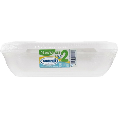 Tontarelli 9042472787 Dóza na potraviny obdĺžnik Nuvola 2 x 2 l