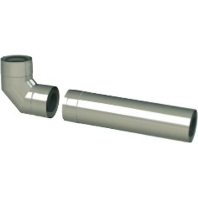 Regulus koleno 90° pr. 80/125 PPH-A/Inox s trubkou 0,5 m 15209