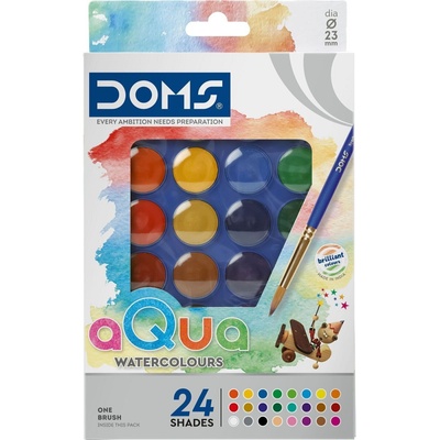 DOMS N80553 Комплект акварелни бои Смес 23 ml 24 бр (N80553)
