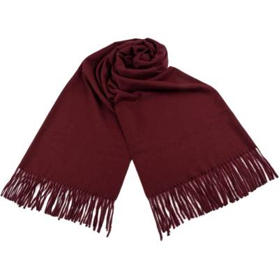 Šál typu pashmina so strapcami 7 bordó sv.