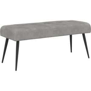 vidaXL Пейка с копчета Светлосиво 110 x 40 x 46 cm Кадифе (42038529)