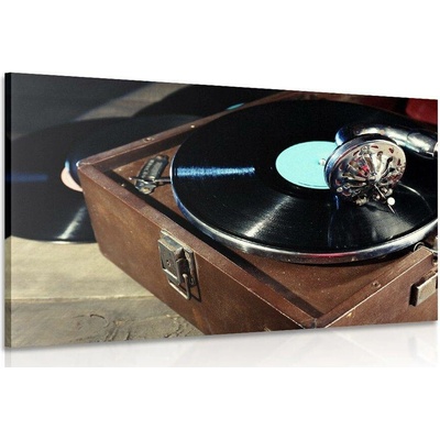 Obraz gramofon s vinylovou deskou - 60x40