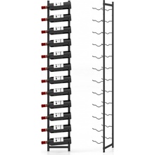 GIANTEX Nástenný stojan na víno na 12 fliaš, nerezový