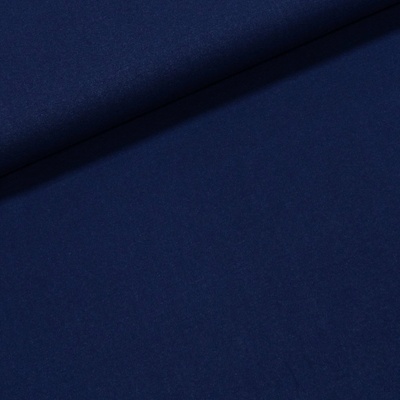 Směsový úplet 2530_027 DENIM, jednobarevný modrý, vzhled rifloviny, š.150cm (látka v metráži)