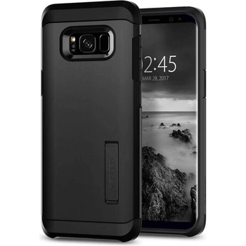 Spigen Tough Armor Case - хибриден кейс с най-висока степен на защита за Samsung Galaxy S8 Plus (тъмносив)