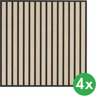 B2B Partner Dřevěný akustický panel pro stropní rastrovou konstrukci, 595 x 595 mm, B2BP002, balení 4 ks, bříza