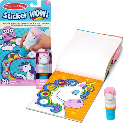 Melissa & Doug Knížka s nálepkami 300 ks Jednorožec Unicorn Razítko
