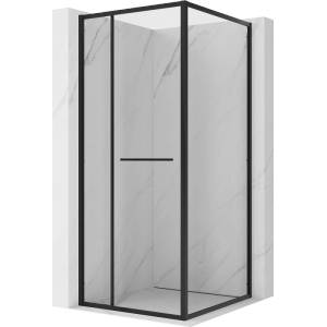 Mexen Linea плъзгаща душ кабина 95 x 95 см, прозрачна, черна - 8E1-095-095-70-70 (8E1-095-095-70-70)