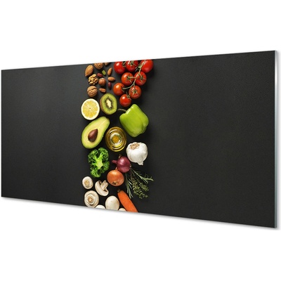 akrylový obraz Citrón avokádo mrkev 100x50 cm