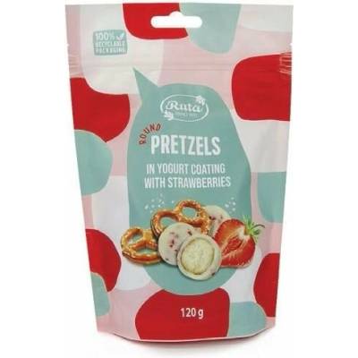 Ruta Round Pretzels Jogurtovo jahodové cukríky s praclíkovou náplňou120 g