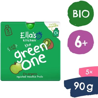 Ella's Kitchen BIO GREEN ONE Киви с ябълка и банан (5x90 g)