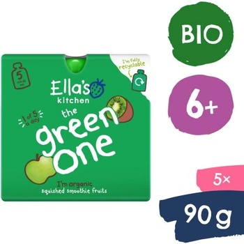 Ella's Kitchen BIO GREEN ONE Киви с ябълка и банан (5x90 g)