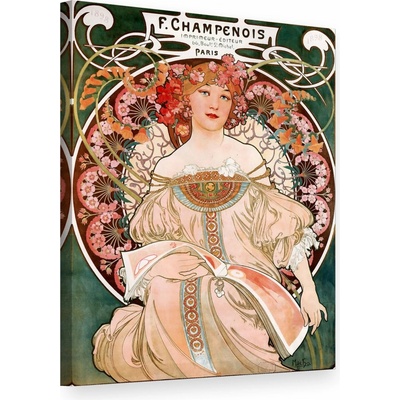 Obraz na plátne F. CHAMPENOIS IMPRIMEUR-ÉDITEUR – Alfons Mucha - 60x80 cm